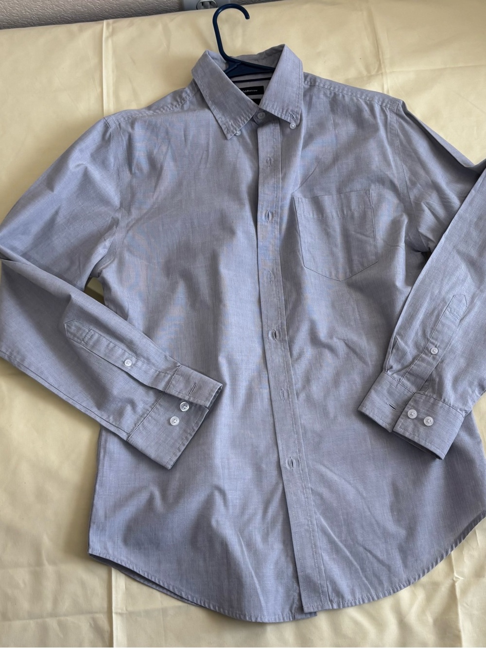 Men's Classic Long-Sleeve Button-Down Shirt - Light Gray